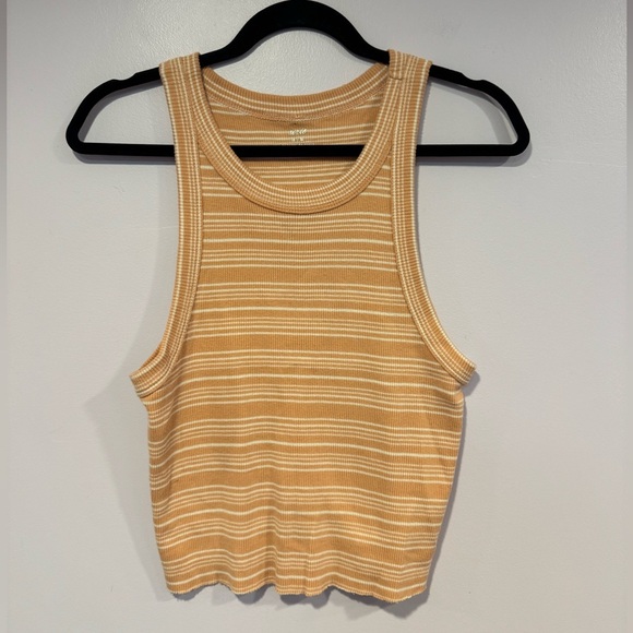 aerie Tops - Pink and white stripe aerie racerback tank top